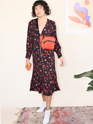 Township Dress - Red Floral