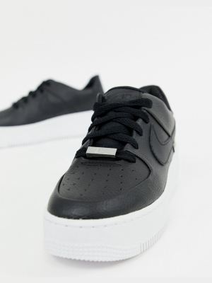 Nike Black Air Force 1 Sage Low Sneakers