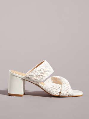 Mae Raffia Heeled Mules