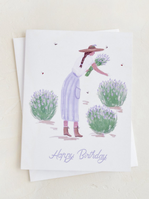 Lavender Garden Birthday Card
