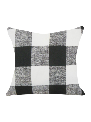 Black Buffalo Check Throw Pillow (18"x18") - The Pillow Collection