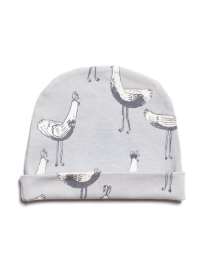 Baby Hat - Bird Parade Grey