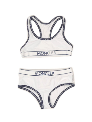 Moncler Enfant Logo Tape Two-piece Bikini Set