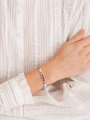 Iolite And Silver Bead Naked Wrap Bracelet