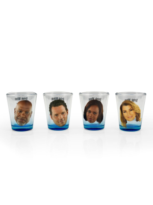 Surreal Entertainment Grey's Anatomy Set Of 4 Character Shot Glasses