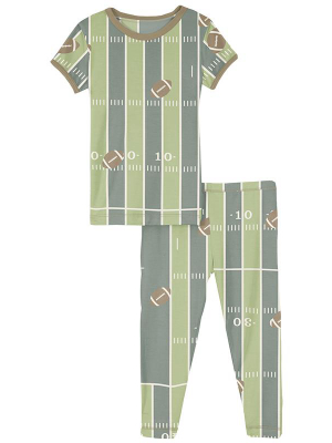 Kickee Pants Print Short Sleeve Pajama Set - Football