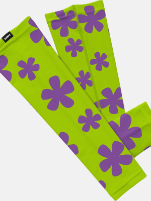 Jam Green Purple Flower Arm Sleeve