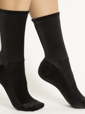 Darner Black Velvet Socks