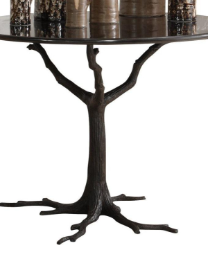 Faux Bois Dining Table Black