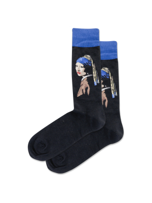 Men's Girl With The Pearl Earring Crew Socks