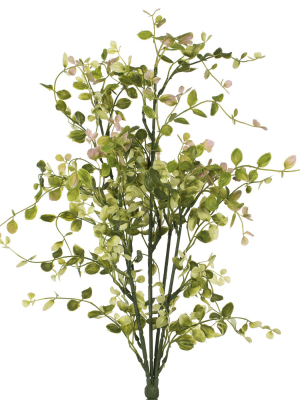 Vickerman 22" Artificial Green Bog Pimpernel Leaf Spray. .