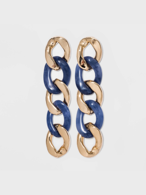 Sugarfix By Baublebar Two-tone Linked Drop Earrings - Medium Blue