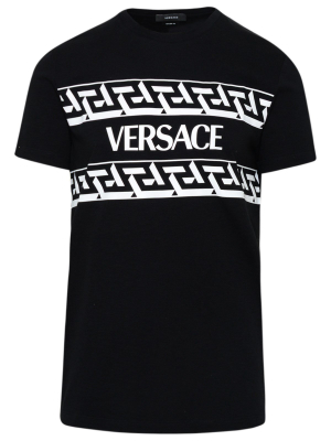 Versace Logo Printed Crewneck T-shirt