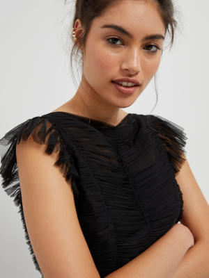 Nanette Ruffled Tulle Blouse