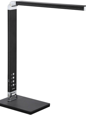 360 Lighting Modern Desk Table Lamp 16 1/2" High With Usb Port And Nightlight Led Black Touch Dimmer For Bedroom Bedside Office