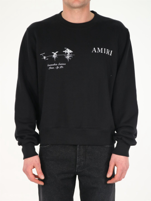 Amiri Logo Hemp Crewneck Sweatshirt