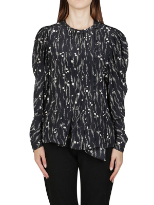 Isabel Marant Patterned Puff Sleeve Blouse