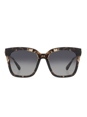 Bella - Espresso Tortoise + Grey Gradient + Polarized Sunglasses