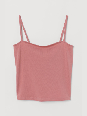 Cropped Jersey Camisole Top