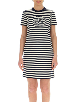 Tory Burch Striped Logo T-shirt Dress