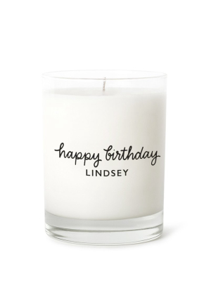Candle Label - Happy Birthday Personalized