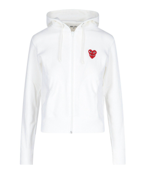 Comme Des Garçons Play Logo Patch Zipped Jacket