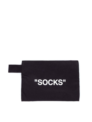 Off-white Socks Quote Pouch