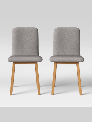 Set Of 2 Bora Natural Wood Leg Dining Chairs - Project 62™