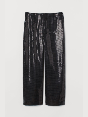 Wide-leg Pants With Sequins