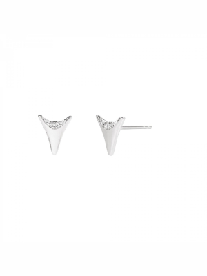 Rowan Sharktooth Studs - Sterling Silver