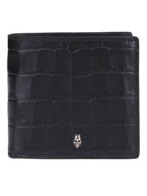 Alexander Mcqueen Skull Embossed Bifold Wallet