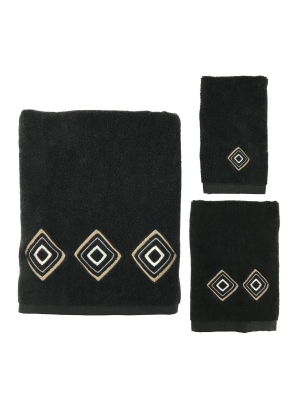 3pc Kente Towel Set Black - Allure Home Creation