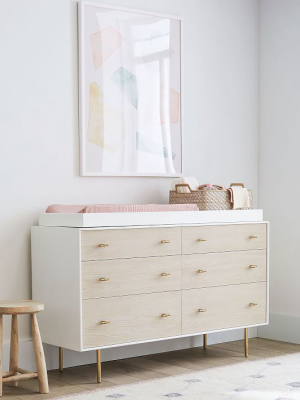 Modernist 6-drawer Changing Table - White