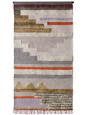Anthropology Wall Hanging Ivory/gray/gold