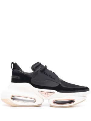 Balmain B-bold Panelled Low-top Sneakers