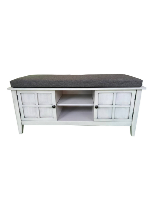 Whitney Entryway Bench With Storage Light Wood - Decor Therapy