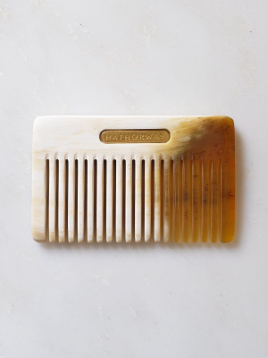 Chai Horn Pocket Hair And Beard Comb - Light Horn