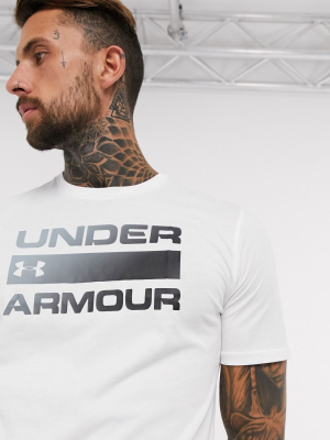Under Armour Training Team Logo T-shirt In White