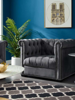 Heritage Upholstered Velvet Armchair