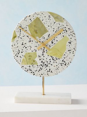 Deco Clock - Speckled Stone