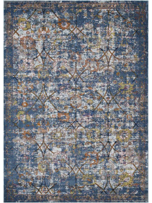 Maynard Area Rug Blue/gray/yellow/orange