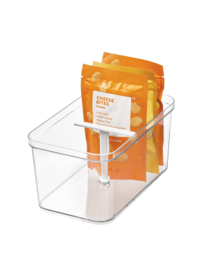 Idesign Crisp Deep Drawer Bin With T-handle Clear