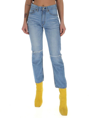 Junya Watanabe Distressed Cropped Jeans