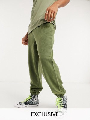 Reclaimed Vintage Inspired Two-piece Jogger In Washed Khaki