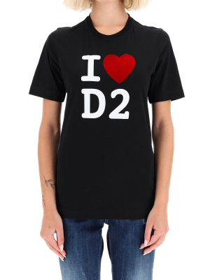 Dsquared2 I Love D2 Print T-shirt