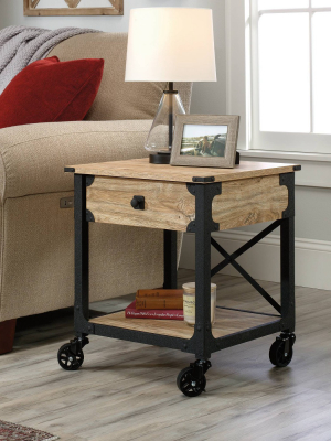 Steel River Side Table Distressed Brown - Sauder