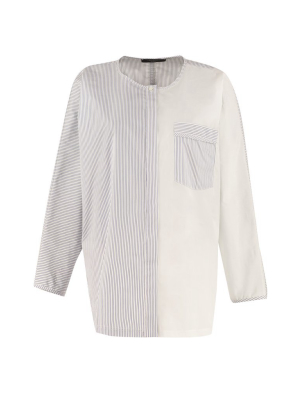 Weekend Max Mara Pinstriped Paneled Shirt