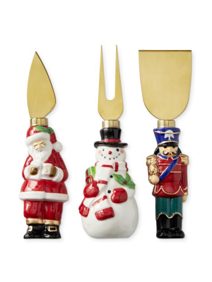 Twas Figural Cheese Knives, Set Of 3