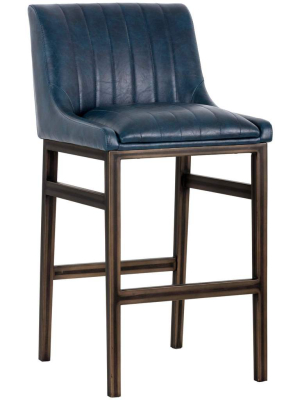 Halden Bar Stool, Vintage Blue