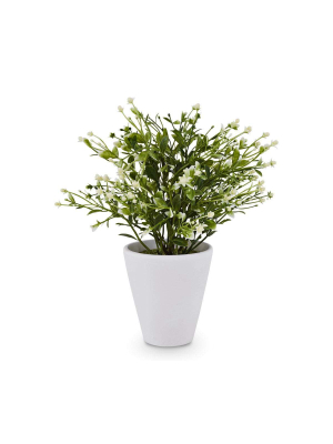 Potted Faux Flowering Plant